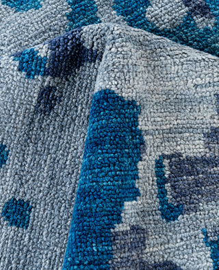 Contemporary Abstarct Wool, Silk Hand Knotted Gray Area Rug 9' 1" x 11' 10"