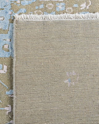 Traditional Ikat Hand Knotted Abstract Silk & Wool Blend Sand Area Rug 9' 2" x 12' 0"