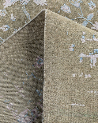 Traditional Ikat Hand Knotted Abstract Silk & Wool Blend Sand Area Rug 9' 2" x 12' 0"