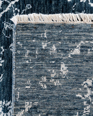 Traditional Ikat Hand Knotted Abstract Silk & Wool Blend Gray Area Rug 8' 1" x 10' 2"