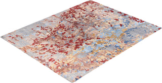 Contemporary Abstarct Wool, Silk Hand Knotted Gray Area Rug 8' 1" x 10' 2"