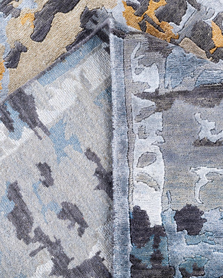 Contemporary Modern Hand Knotted Abstract Silk & Wool Blend Gray Area Rug 8' 3" x 10' 0"