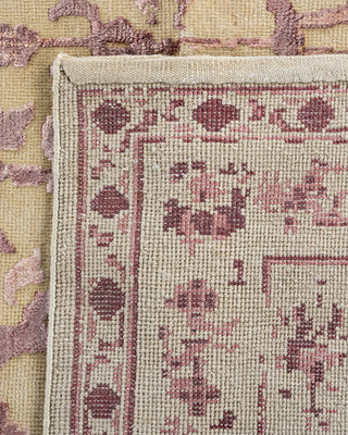 Traditional Ikat Hand Knotted Abstract Silk & Wool Blend Brown Area Rug 8' 10" x 12' 2"