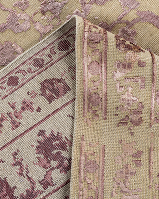 Traditional Ikat Hand Knotted Abstract Silk & Wool Blend Brown Area Rug 8' 10" x 12' 2"