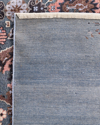 Traditional Ikat Hand Knotted Abstract Silk & Wool Blend Gray Area Rug 8' 10" x 12' 4"