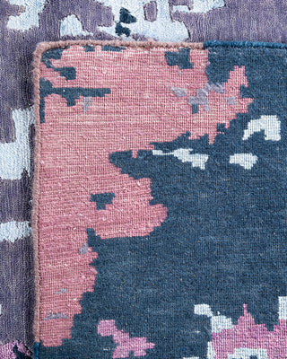 Contemporary Modern Hand Knotted Abstract Silk & Wool Blend Gray Area Rug 8' 10" x 12' 0"
