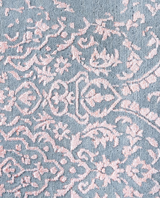 Traditional Abstarct Wool, Silk Hand Knotted Pink Area Rug 9' 1" x 12' 3"