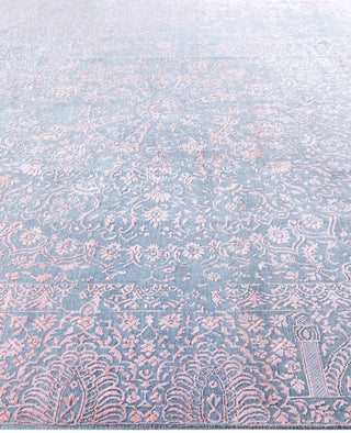 Traditional Abstarct Wool, Silk Hand Knotted Pink Area Rug 9' 1" x 12' 3"