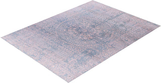 Traditional Abstarct Wool, Silk Hand Knotted Pink Area Rug 9' 1" x 12' 3"