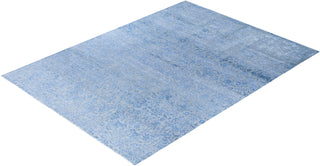 Traditional Floral Wool, Silk Hand Knotted Gray Area Rug 9' 1" x 12' 4"