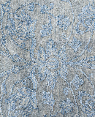 Traditional Abstarct Wool, Silk Hand Knotted Gray Area Rug 9' 1" x 12' 3"