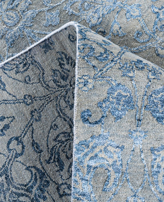 Traditional Abstarct Wool, Silk Hand Knotted Gray Area Rug 9' 1" x 12' 3"
