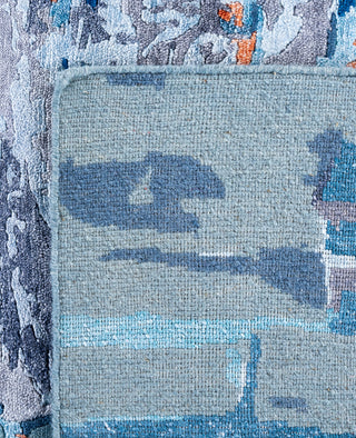 Contemporary Abstarct Wool, Silk Hand Knotted Gray Area Rug 8' 3" x 10' 3"