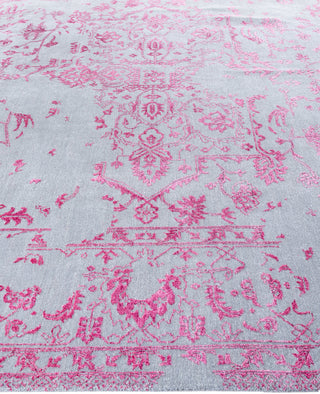 Traditional Abstarct Wool, Silk Hand Knotted Gray Area Rug 9' 2" x 12' 1"