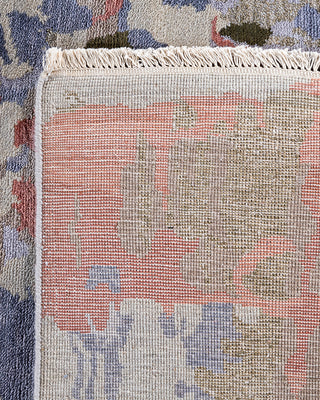 Traditional Ikat Hand Knotted Abstract Silk & Wool Blend Beige Area Rug 9' 2" x 12' 3"
