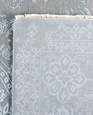 Traditional Abstarct Wool, Silk Hand Knotted Gray Area Rug 9' 0" x 12' 3"