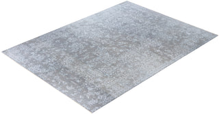 Traditional Abstarct Wool, Silk Hand Knotted Gray Area Rug 9' 0" x 12' 3"