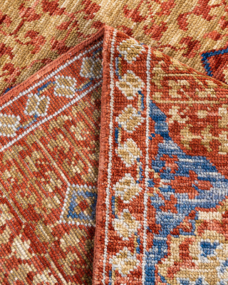 Contemporary Modern Hand Knotted Floral Wool Rust Area Rug 8' 1" x 10' 3"