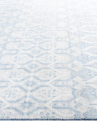 Traditional Ikat Hand Knotted Floral Wool Gray Area Rug 8' 2" x 10' 2"