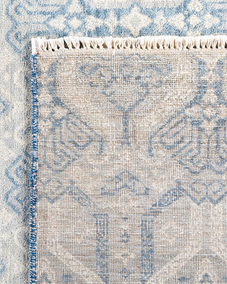 Traditional Ikat Hand Knotted Floral Wool Gray Area Rug 8' 2" x 10' 2"