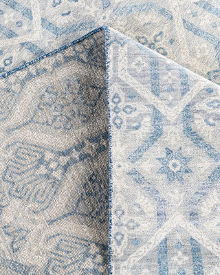 Traditional Ikat Hand Knotted Floral Wool Gray Area Rug 8' 2" x 10' 2"