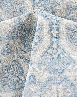 Traditional Ikat Hand Knotted Floral Wool Gray Area Rug 8' 2" x 10' 2"