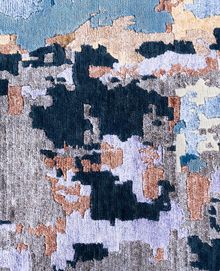 Contemporary Abstarct Wool, Silk Hand Knotted Brown Area Rug 9' 2" x 12' 2"