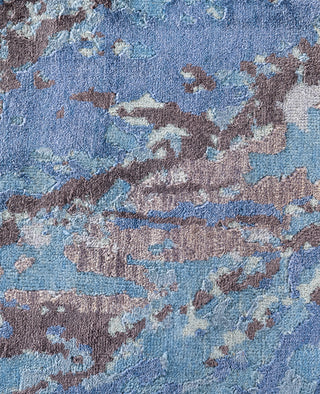 Traditional Abstarct Wool, Silk Hand Knotted Brown Area Rug 8' 1" x 9' 10"