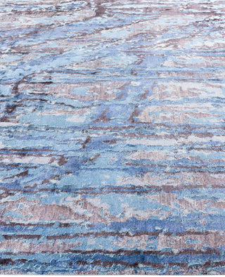 Traditional Abstarct Wool, Silk Hand Knotted Brown Area Rug 8' 1" x 9' 10"