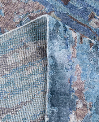 Traditional Abstarct Wool, Silk Hand Knotted Brown Area Rug 8' 1" x 9' 10"