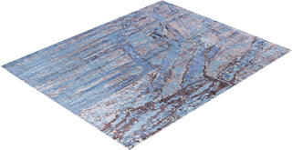 Traditional Abstarct Wool, Silk Hand Knotted Brown Area Rug 8' 1" x 9' 10"