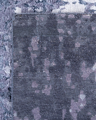 Contemporary Modern Hand Knotted Abstract Silk Gray Area Rug 8' 2" x 9' 10"