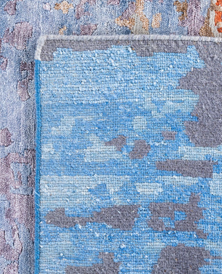 Contemporary Abstarct Wool, Silk Hand Knotted Gray Area Rug 7' 10" x 9' 10"