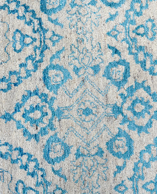 Traditional Floral Wool, Silk Hand Knotted Beige Area Rug 8' 2" x 9' 10"