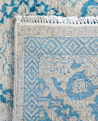 Traditional Floral Wool, Silk Hand Knotted Beige Area Rug 8' 2" x 9' 10"