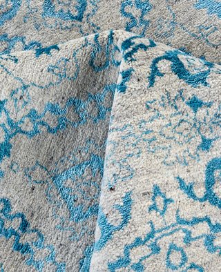 Traditional Floral Wool, Silk Hand Knotted Beige Area Rug 8' 2" x 9' 10"