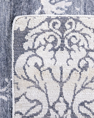 Contemporary Modern Hand Knotted Abstract Silk Ivory Area Rug 9' 2" x 12' 1"