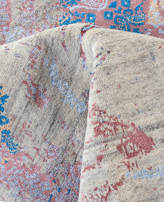 Traditional Abstarct Wool, Silk Hand Knotted Beige Area Rug 8' 1" x 10' 3"