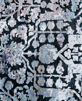 Traditional Abstarct Silk, Wool Hand Knotted Gray Area Rug 8' 1" x 10' 0"