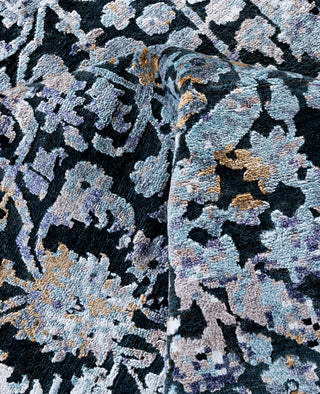Traditional Abstarct Silk, Wool Hand Knotted Gray Area Rug 8' 1" x 10' 0"