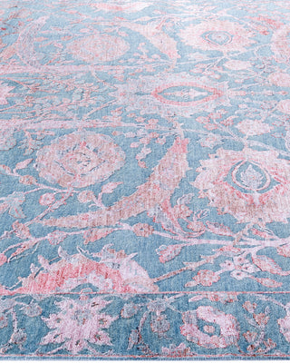 Traditional Ikat Hand Knotted Abstract Silk & Wool Blend Gray Area Rug 8' 1" x 10' 4"