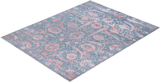 Traditional Ikat Hand Knotted Abstract Silk & Wool Blend Gray Area Rug 8' 1" x 10' 4"