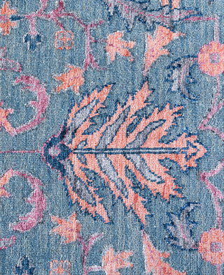 Traditional Floral Wool, Silk Hand Knotted Gray Area Rug 8' 2" x 10' 3"