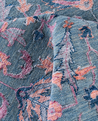 Traditional Floral Wool, Silk Hand Knotted Gray Area Rug 8' 2" x 10' 3"