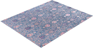 Traditional Floral Wool, Silk Hand Knotted Gray Area Rug 8' 2" x 10' 3"