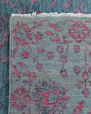 Traditional Ikat Hand Knotted Floral Silk & Wool Blend Gray Area Rug 9' 1" x 11' 10"