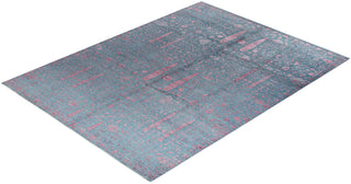 Traditional Ikat Hand Knotted Floral Silk & Wool Blend Gray Area Rug 9' 1" x 11' 10"