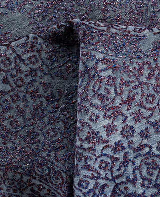 Traditional Abstarct Wool, Silk Hand Knotted Gray Area Rug 9' 0" x 12' 4"