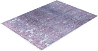 Traditional Abstarct Wool, Silk Hand Knotted Gray Area Rug 9' 0" x 12' 4"