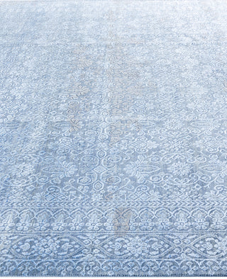 Traditional Abstarct Wool, Silk Hand Knotted Gray Area Rug 8' 2" x 10' 2"